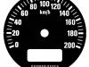 Elektronický ručičkový tachometer do Š105 - 136: Ciferník